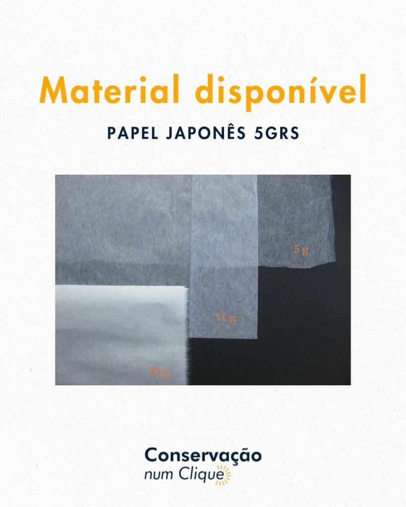 Papel japonês para reparar obras em papel