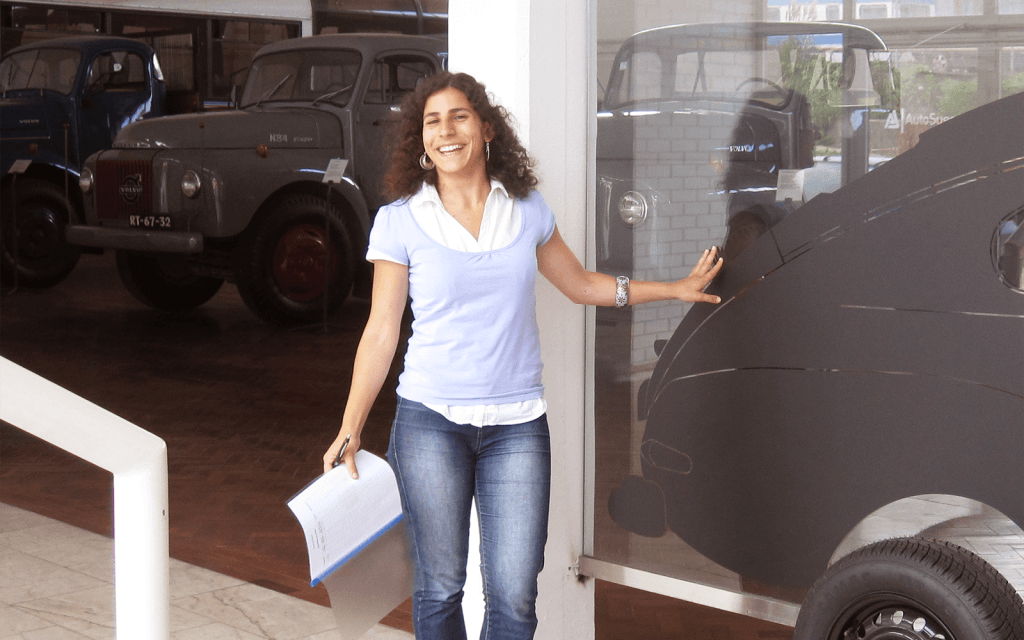 Diana Bencatel no museu onde trabalha