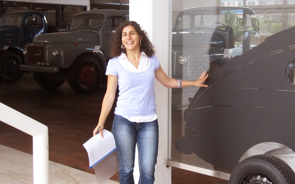 Diana Bencatel no museu onde trabalha