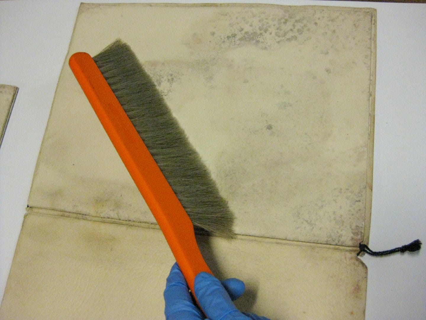 Limpar documento com pincel comprido