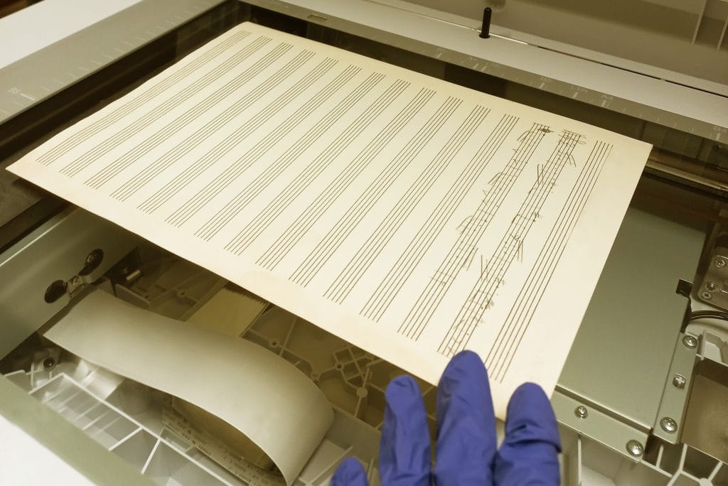 Documento a ser digitalizado num scanner